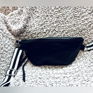 Black Vegan Leather Crosbody